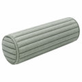 Cojín cilíndrico 15 x 50 cm de tejido texturizado verde salvia para decoración y apoyo