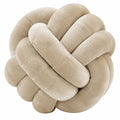 Cojín decorativo de nudo 30 cm en tejido beige suave para interior
