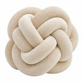 Cojín decorativo de nudo 30 cm de tejido suave beige para sofá estilo moderno