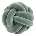 Cojín decorativo de nudo 30 cm en terciopelo verde salvia - suave y moderno