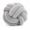 Cojín decorativo de nudo 30 cm de poliéster gris - suave y mullido