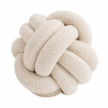 Cojín decorativo de nudo 30 cm de poliéster crema suave