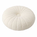 Cojín decorativo redondo 45 cm de tejido bouclé beige - estilo acanalado