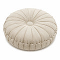 Cojín redondo 70 cm de tejido bouclé beige - asiento acolchado estilo contemporáneo